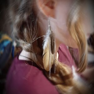2 in 1 feather dangles
